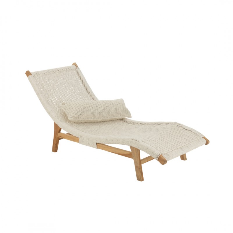 LOUNGER STRIPS WOVEN PLASTIK NATURAL TEAK 170